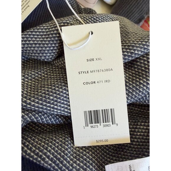 NEW WITH TAGS VINCE MENS BLUE/WHITE SWEATER XXL $295 CASHMERE BLEND NWT - Picture 4 of 6